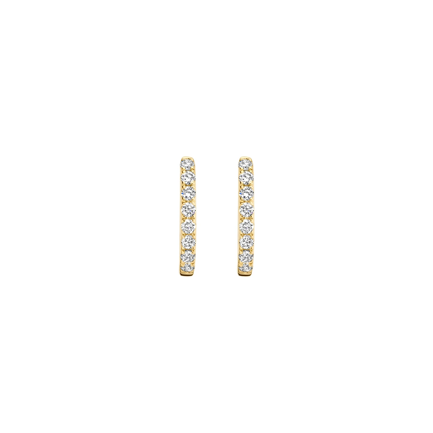 Oorringen Geelgoud 14k met lab grown diamant