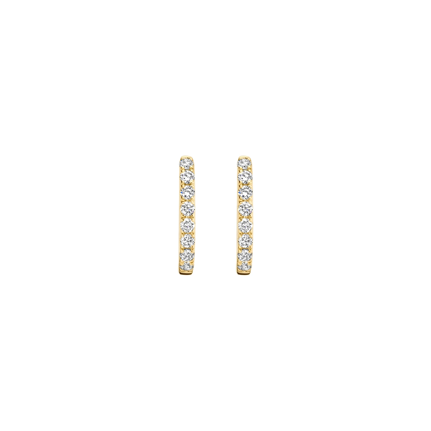 Oorringen Geelgoud 14k met lab grown diamant