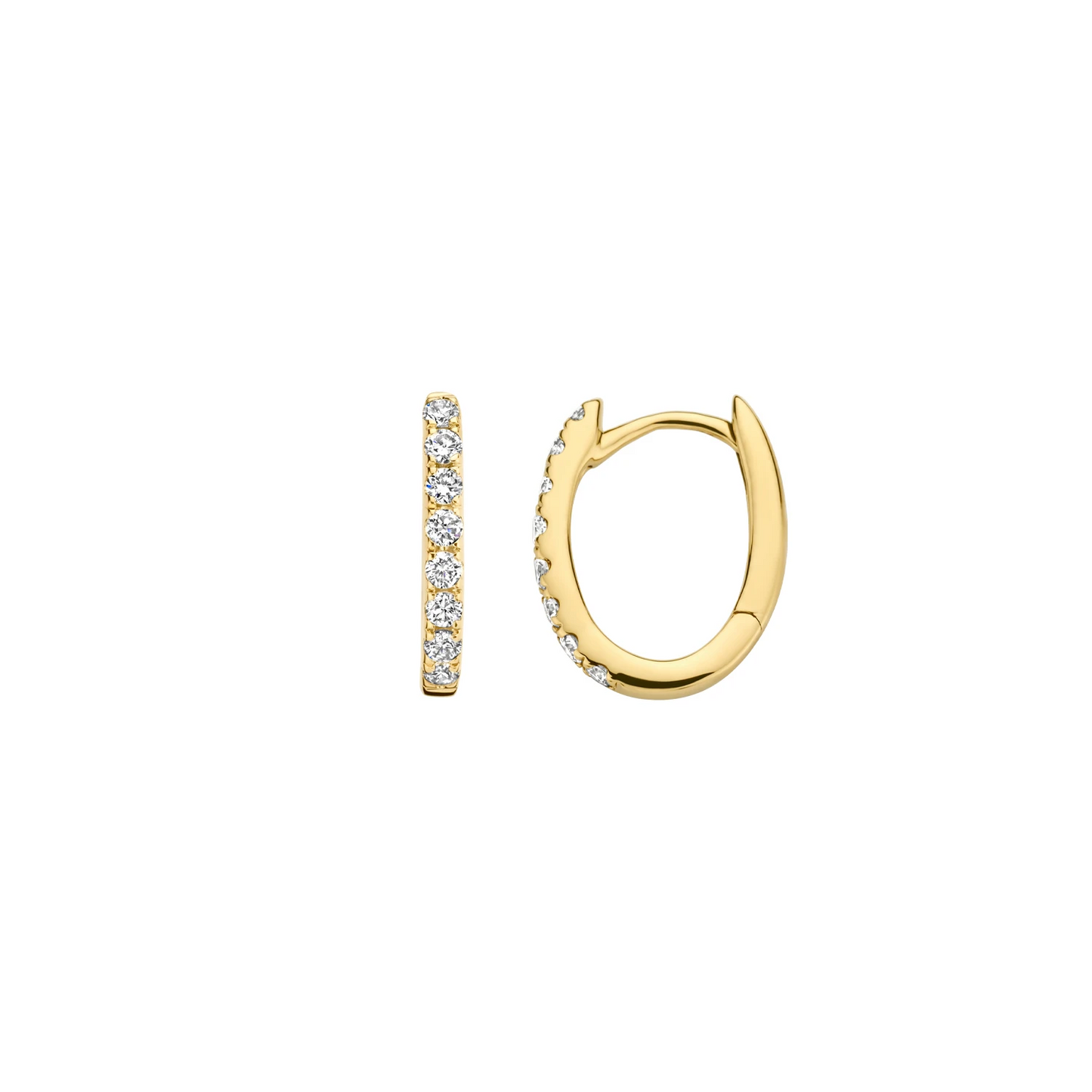 Oorringen Geelgoud 14k met lab grown diamant