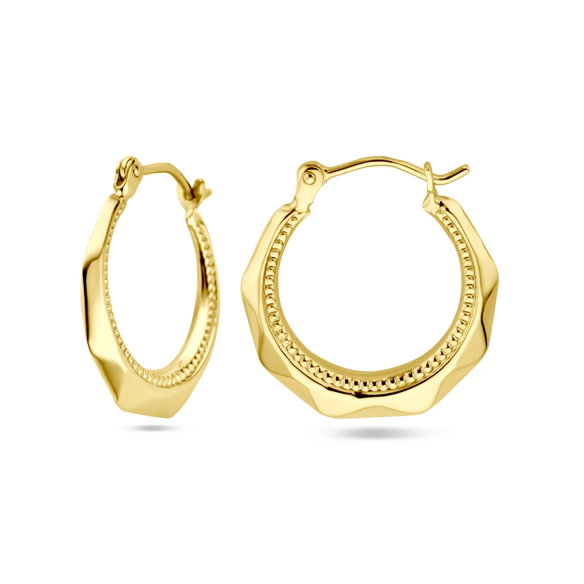 oorringen lapide 20 mm 14K geelgoud