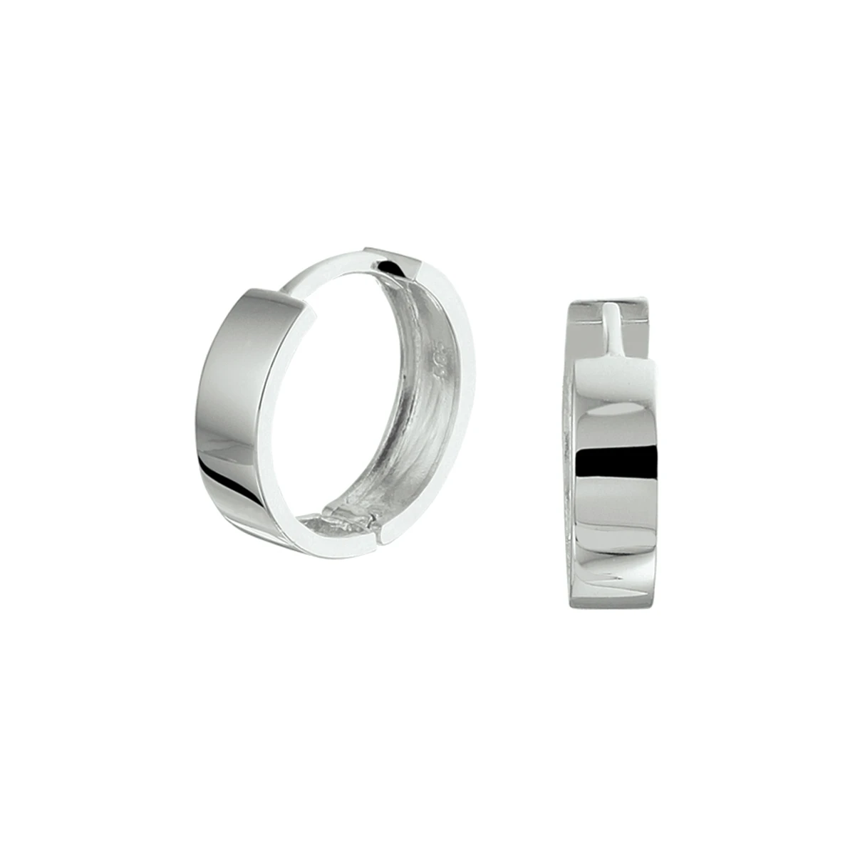 oorringen met scharnier 14K witgoud