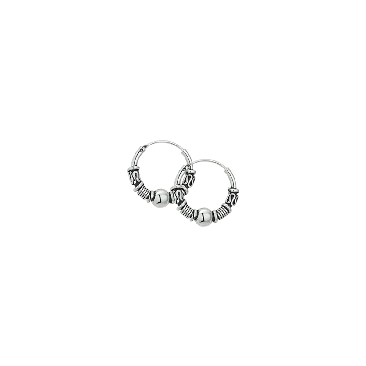 oorringen oxi bali zilver geoxideerd
