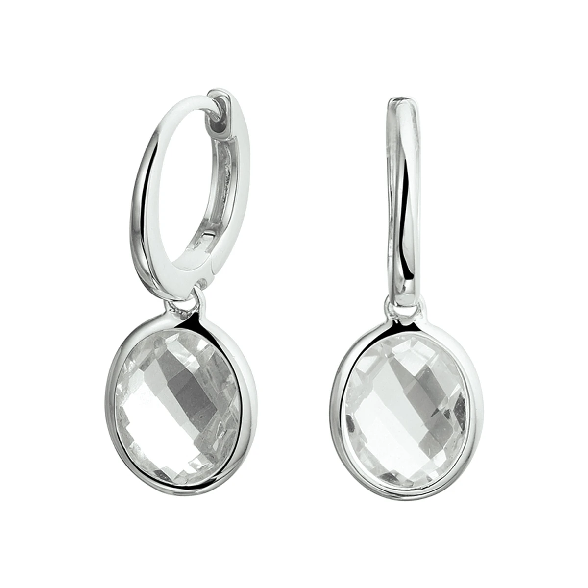 oorringen wit topaas zilver gerhodineerd