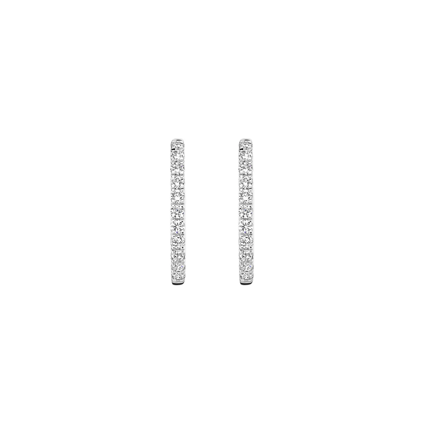 Oorringen Witgoud 14k met lab grown diamant
