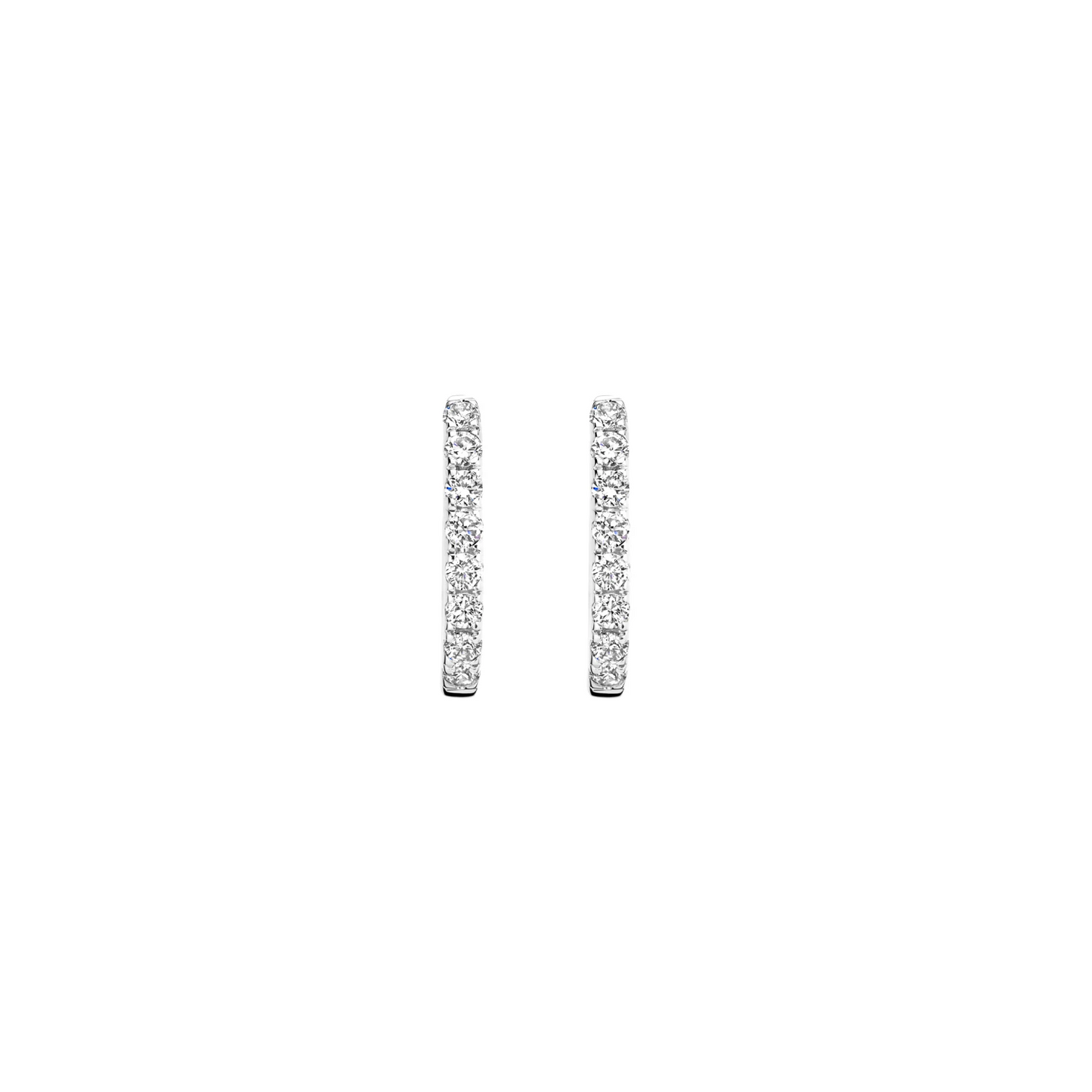 Oorringen Witgoud 14k met lab grown diamant