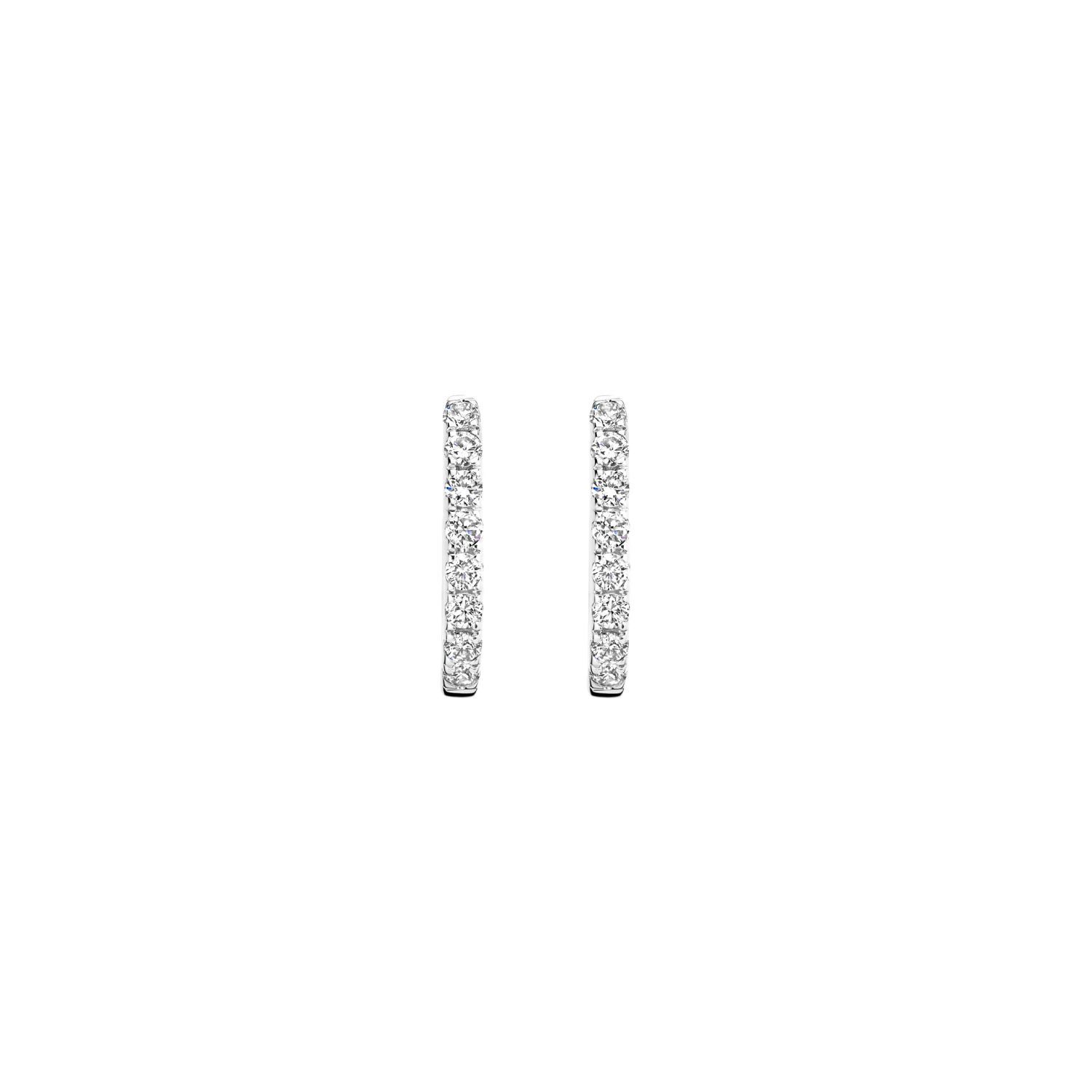 Oorringen Witgoud 14k met lab grown diamant