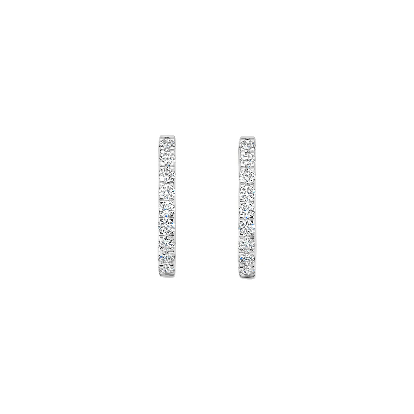 Oorringen Witgoud 14k met lab grown diamant