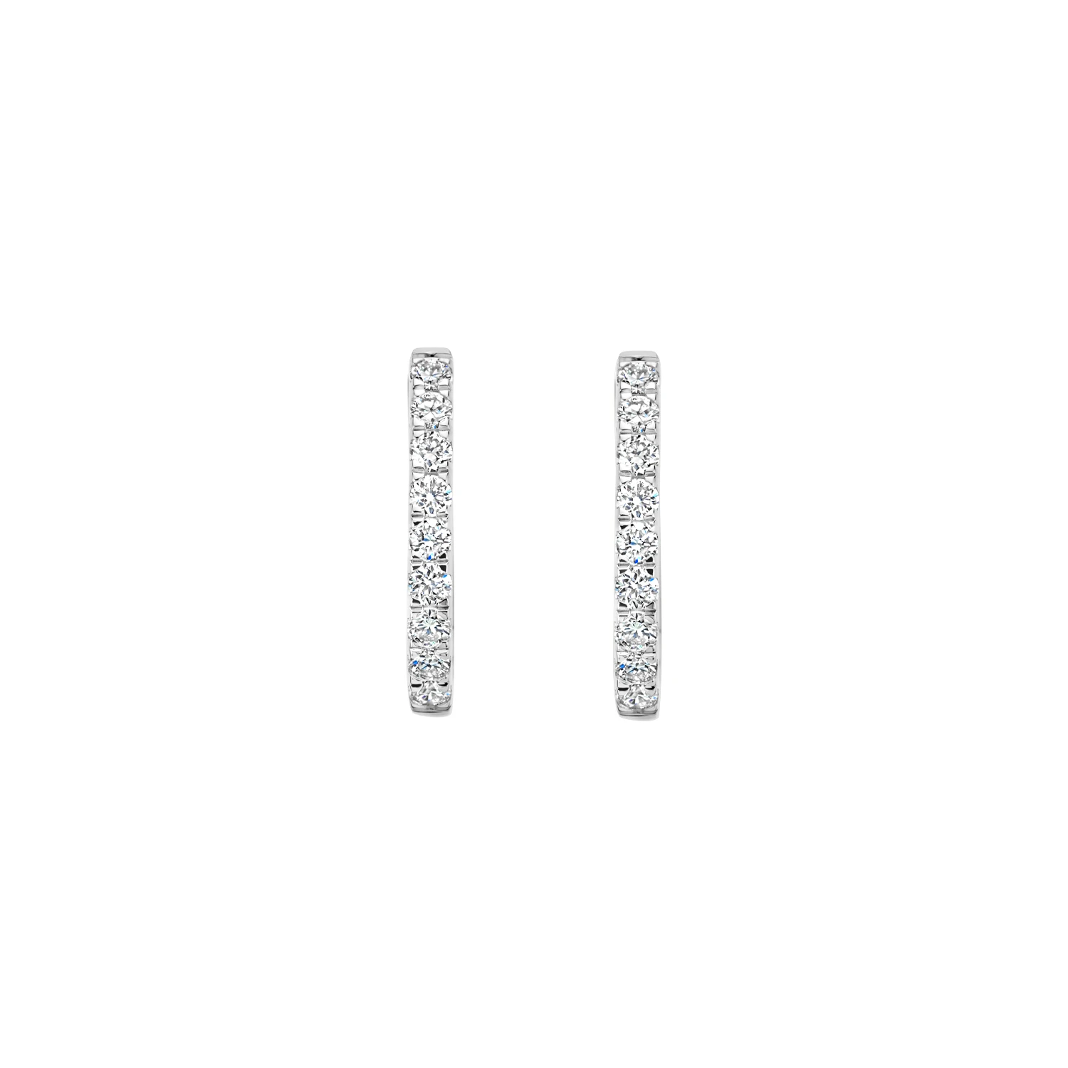 Oorringen Witgoud 14k met lab grown diamant