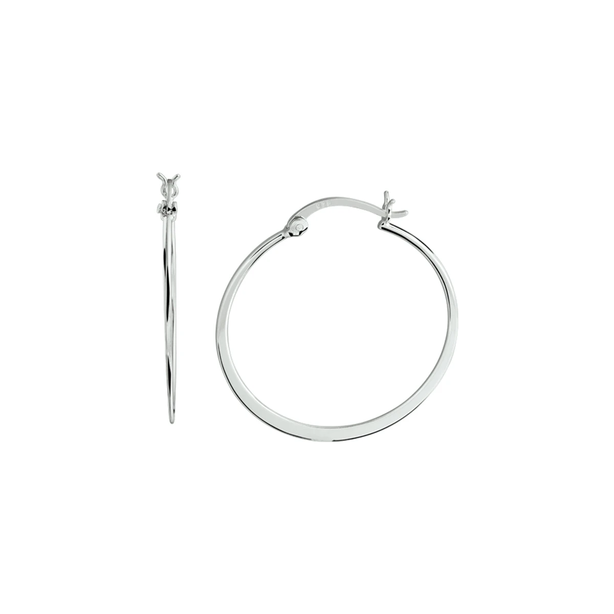 oorringen zilver gerhodineerd