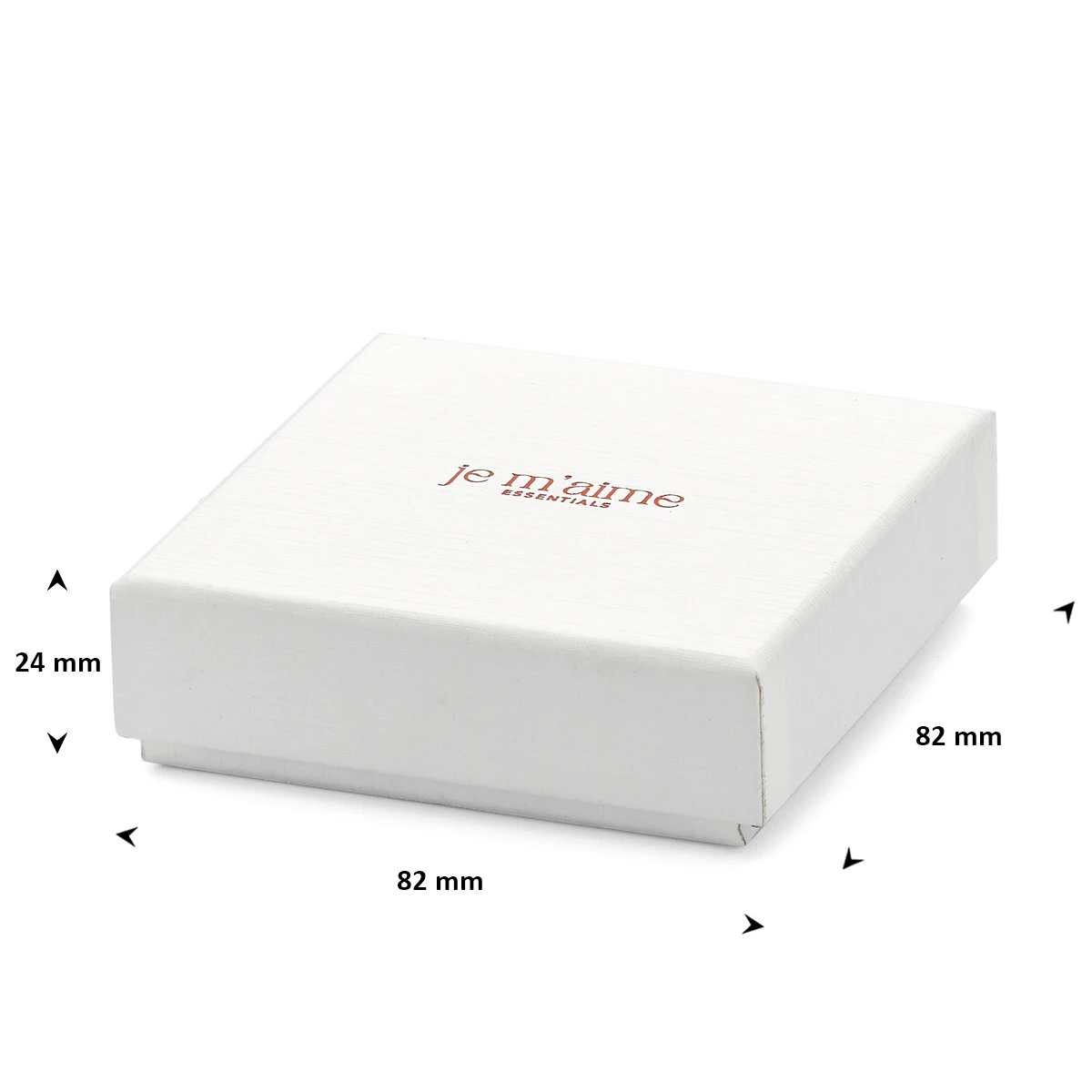 oorringendoosje je m'aime beige 82 x 82 x 24 mm toebehoren