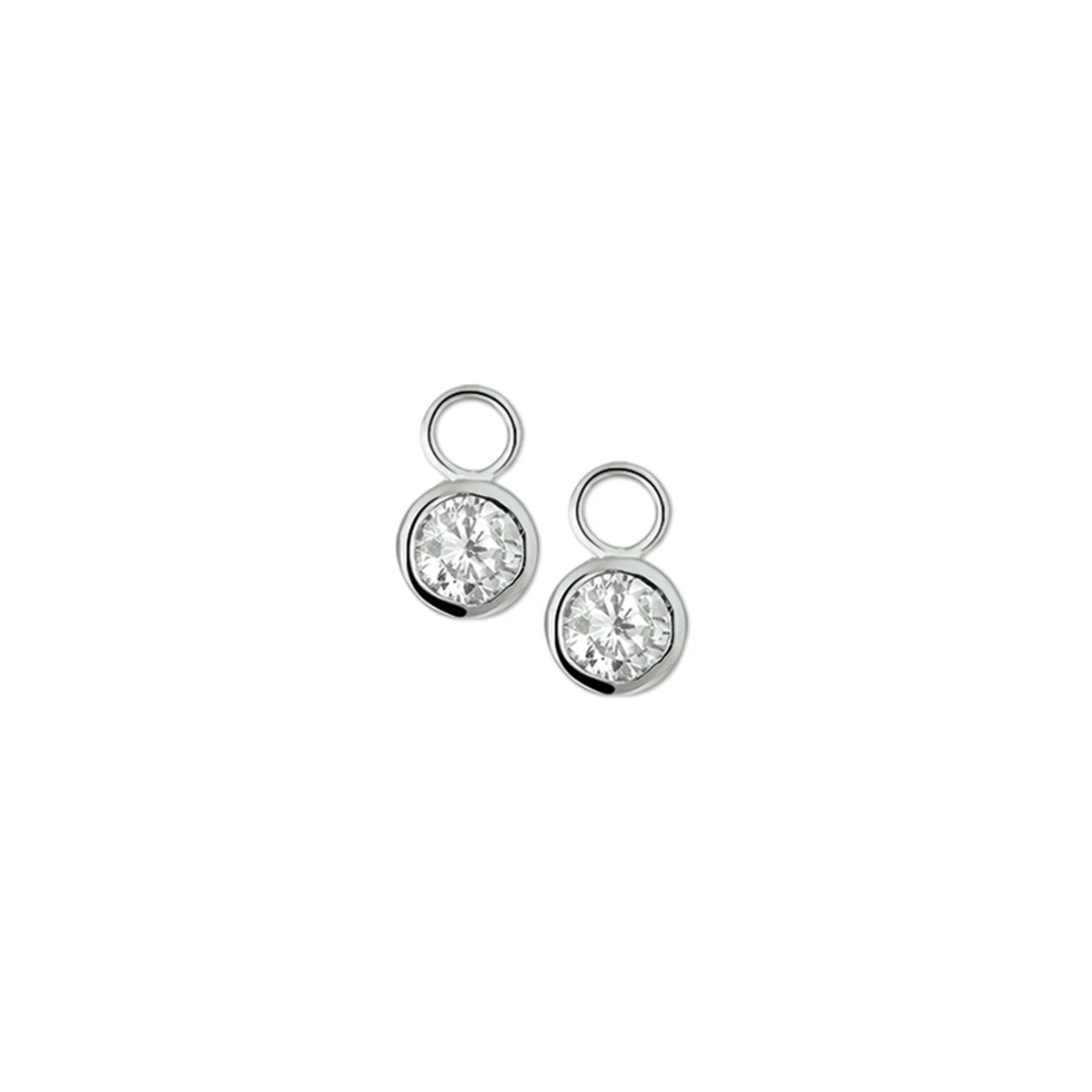 oorringhangers zirkonia zilver gerhodineerd