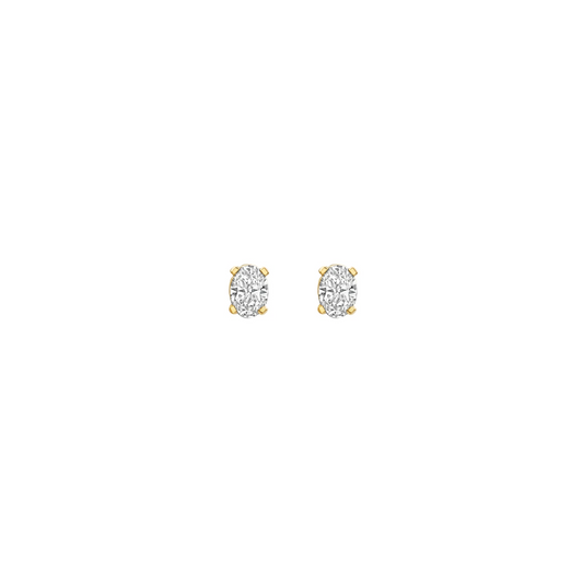Oorstekers Geelgoud (14k) met Lab grown Diamant