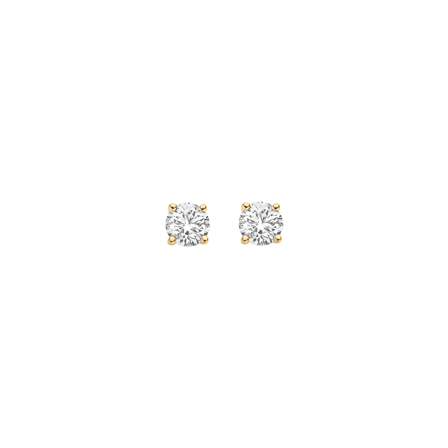 Oorstekers Geelgoud 14k met lab grown diamant