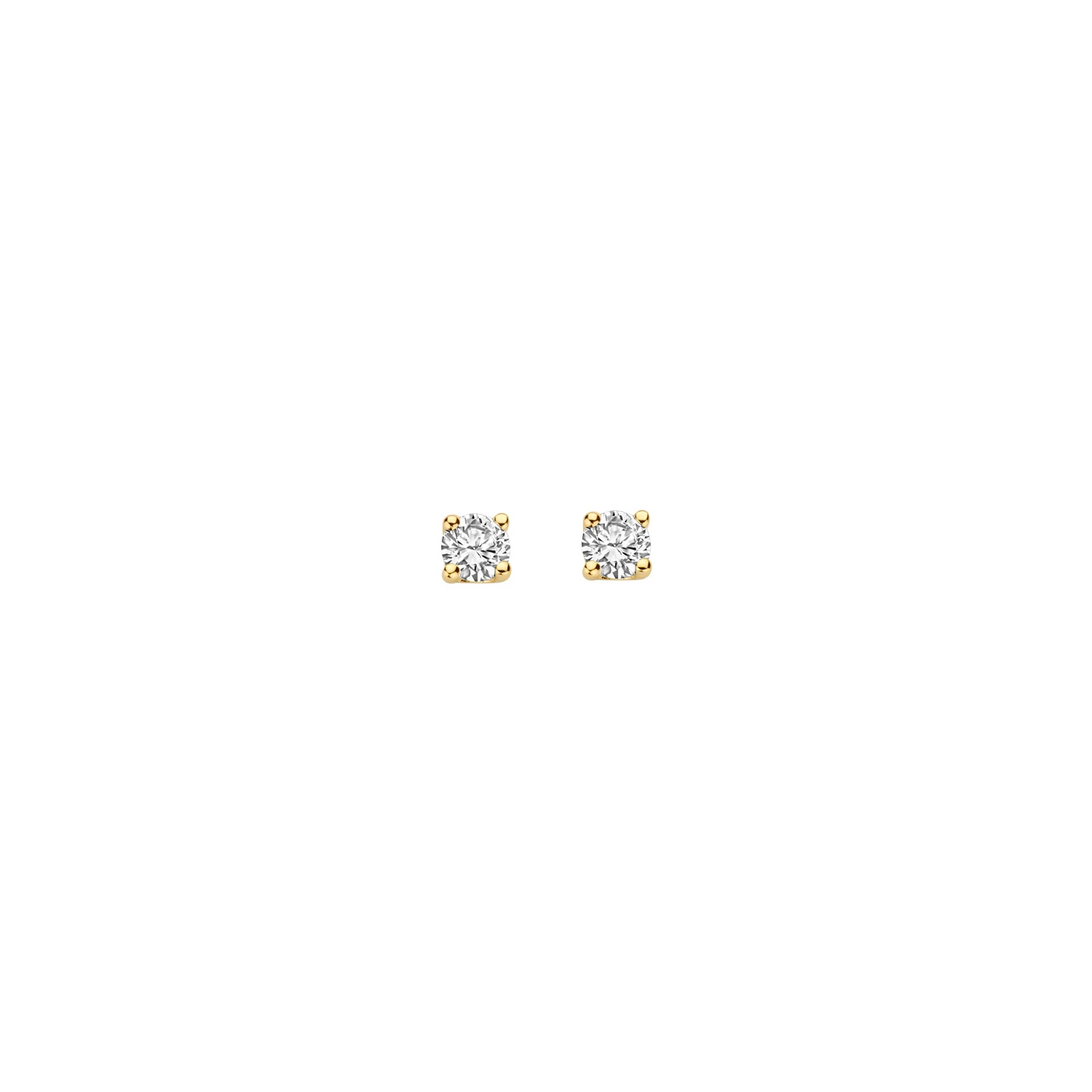 Oorstekers Geelgoud 14k met lab grown diamant