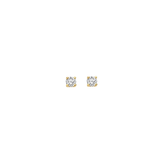 Oorstekers Geelgoud 14k met lab grown diamant