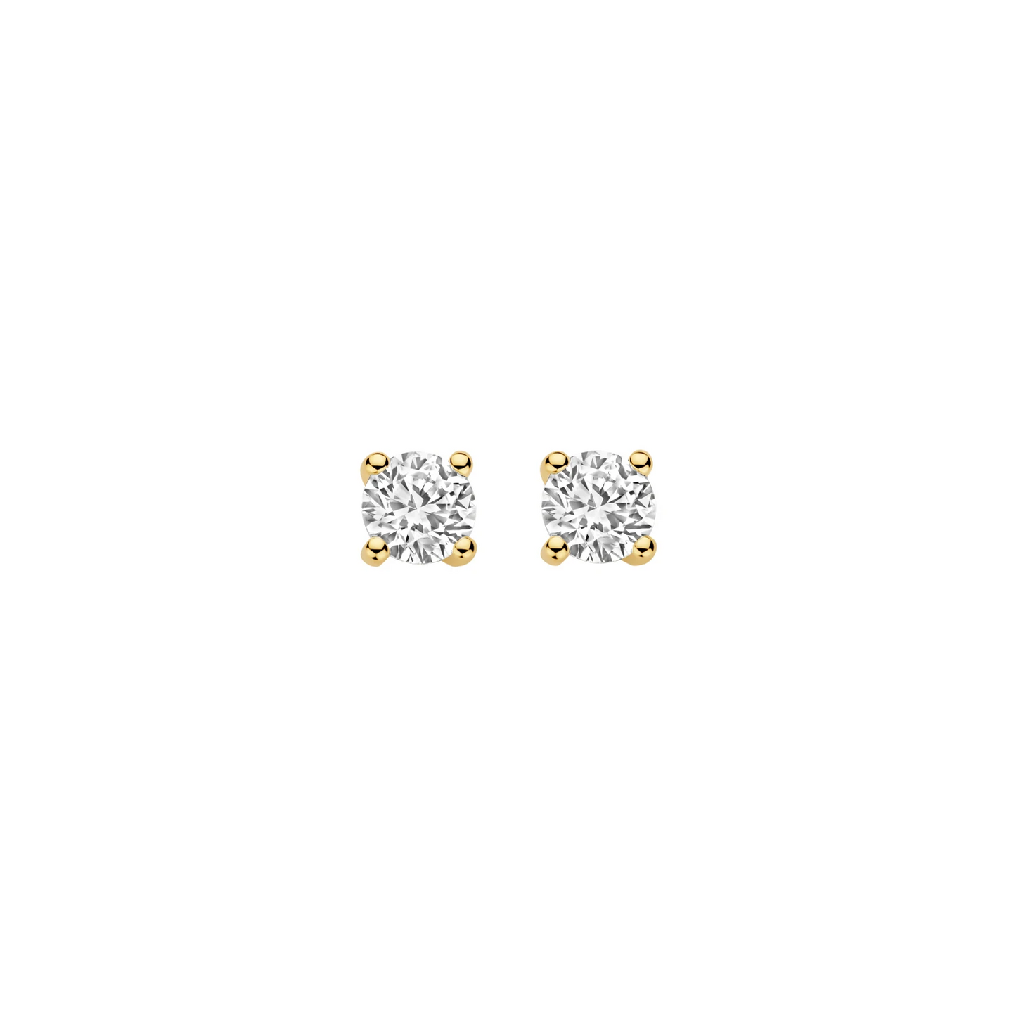 Oorstekers Geelgoud 14k met lab grown diamant