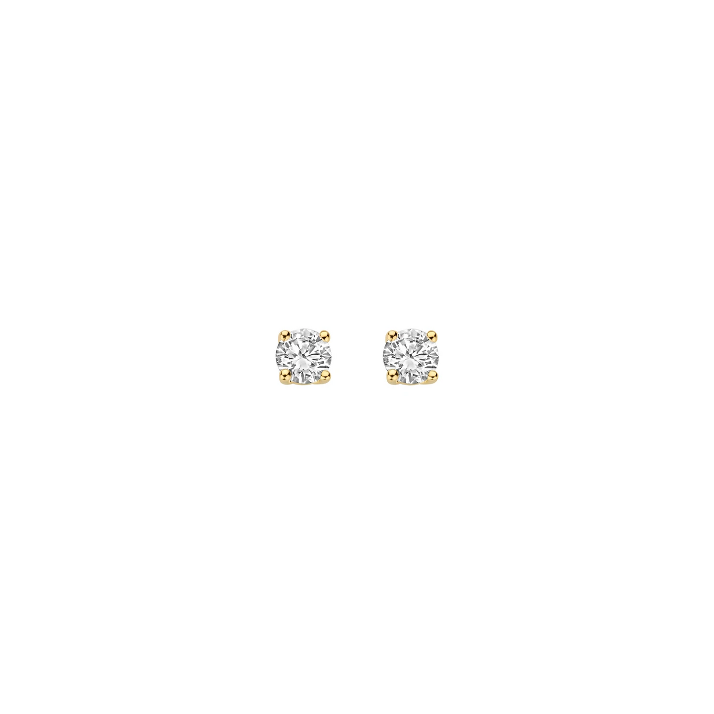 Oorstekers Geelgoud 14k met lab grown diamant