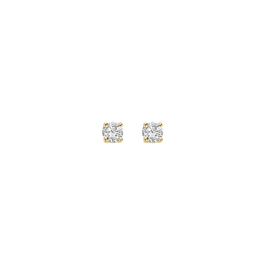 Oorstekers Geelgoud 14k met lab grown diamant