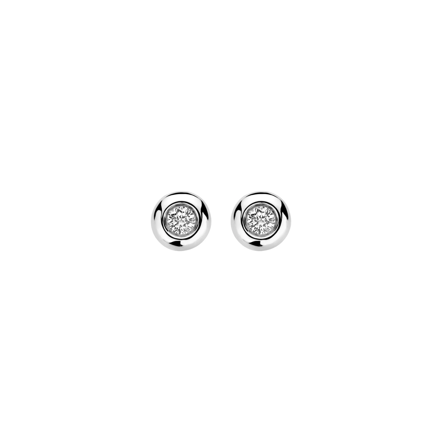 Oorstekers Witgoud 14k met lab grown diamant