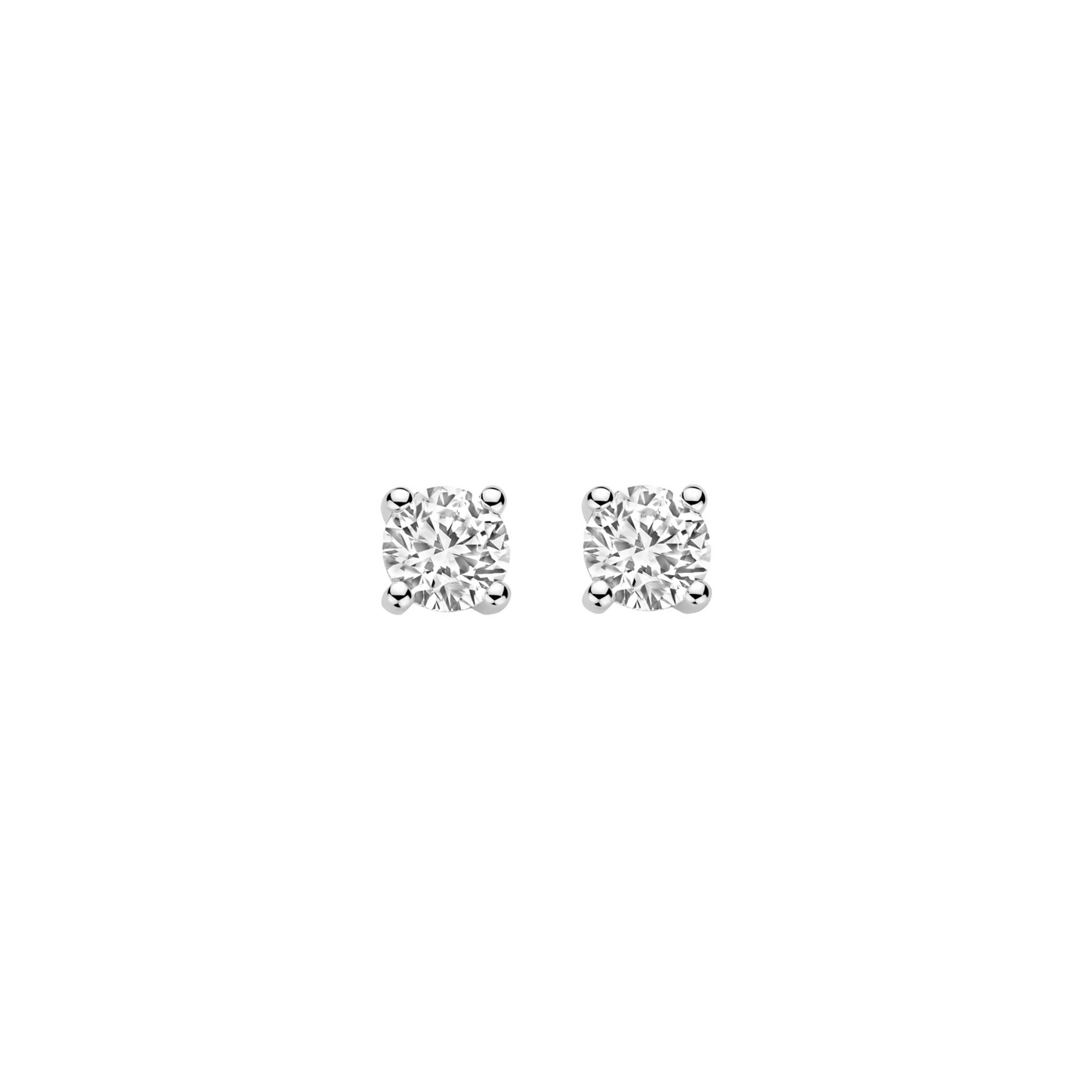 Oorstekers Witgoud 14k met lab grown diamant