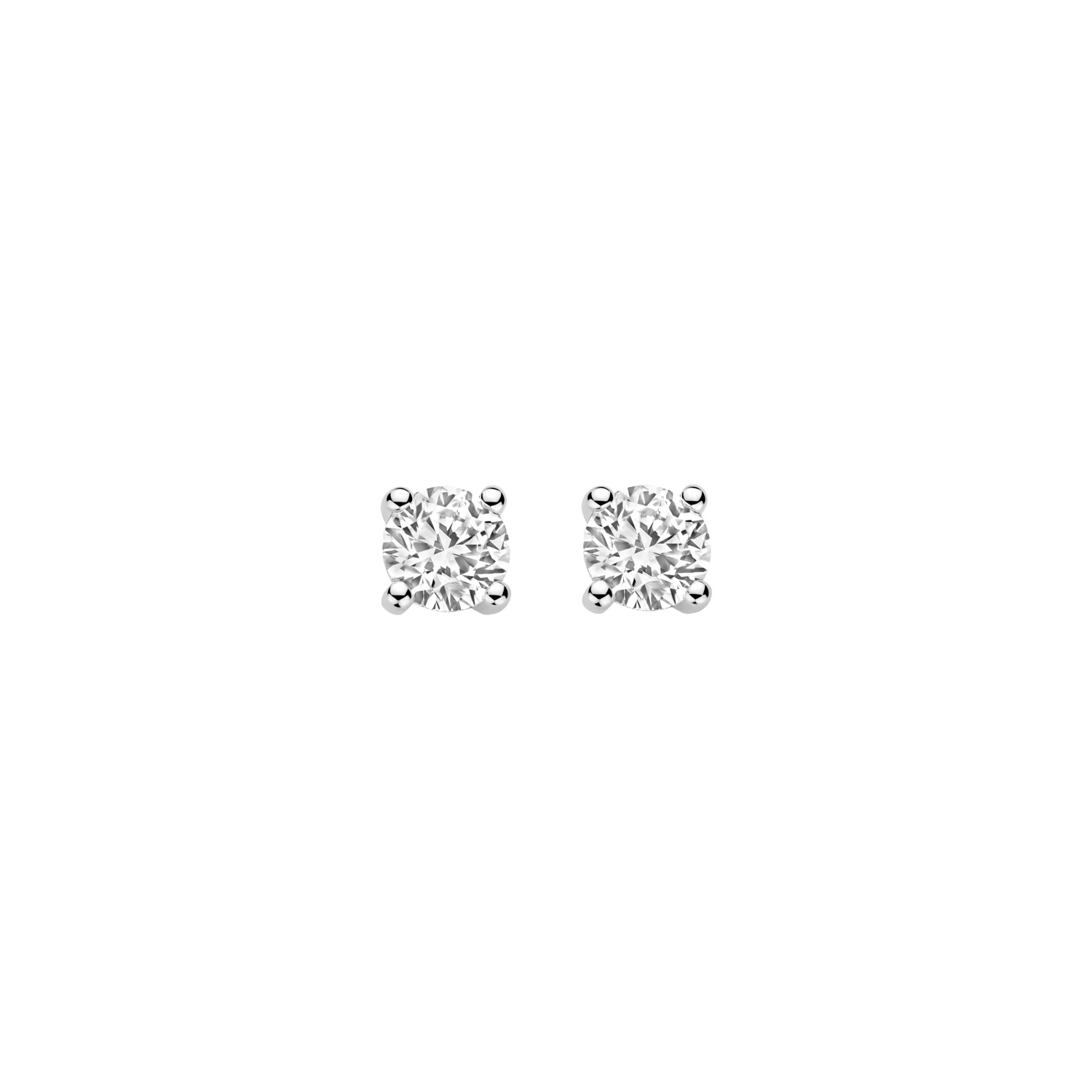 Oorstekers Witgoud 14k met lab grown diamant