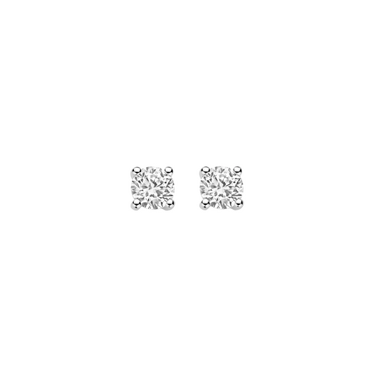 Oorstekers Witgoud 14k met lab grown diamant