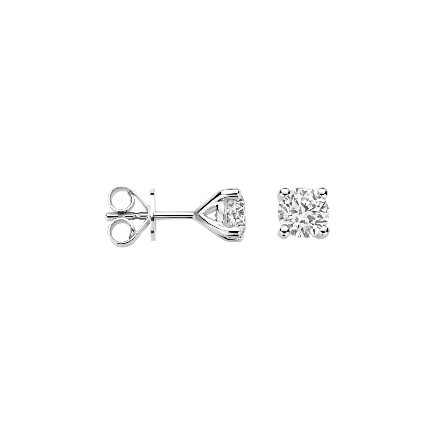 Oorstekers Witgoud 14k met lab grown diamant
