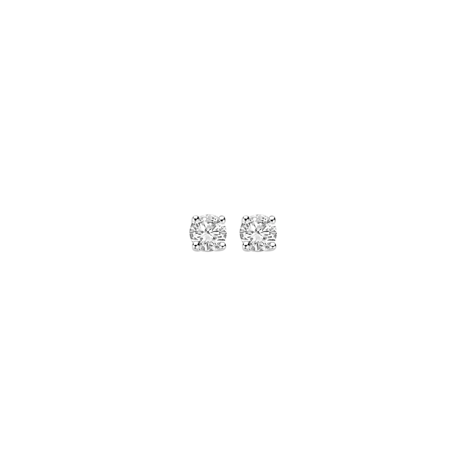 Oorstekers Witgoud 14k met lab grown diamant