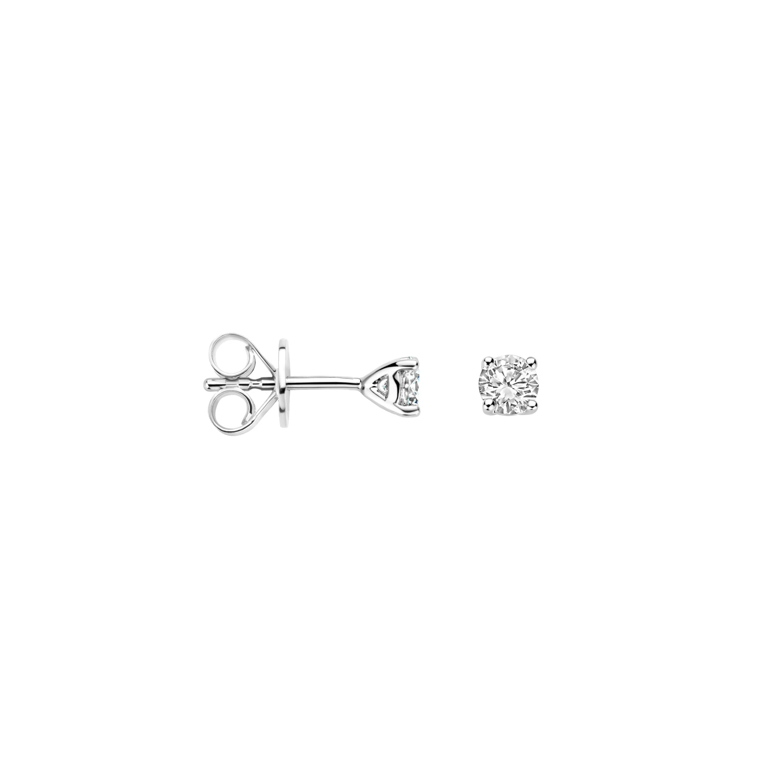 Oorstekers Witgoud 14k met lab grown diamant