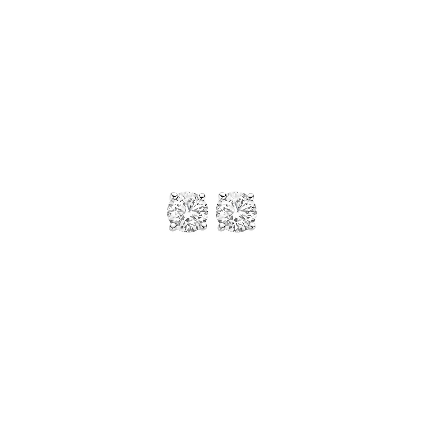 Oorstekers Witgoud 14k met lab grown diamant