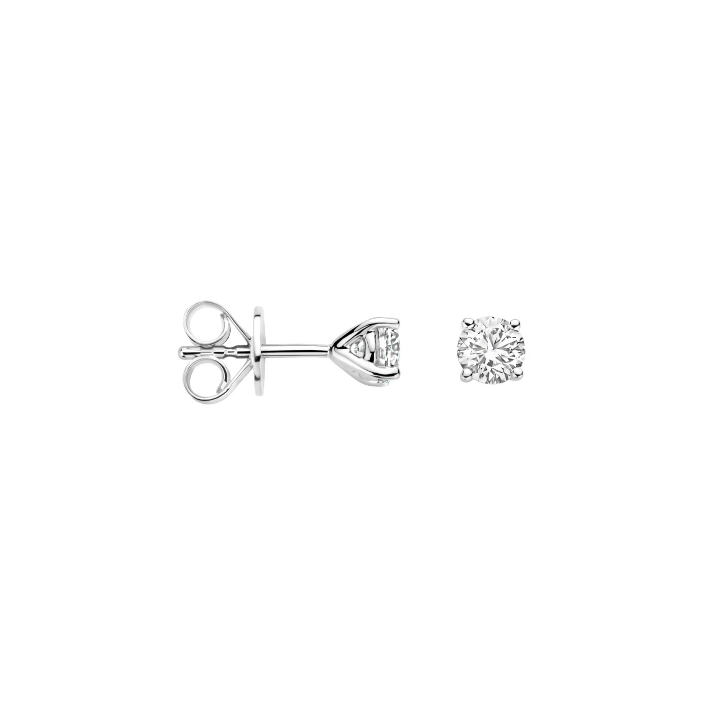 Oorstekers Witgoud 14k met lab grown diamant