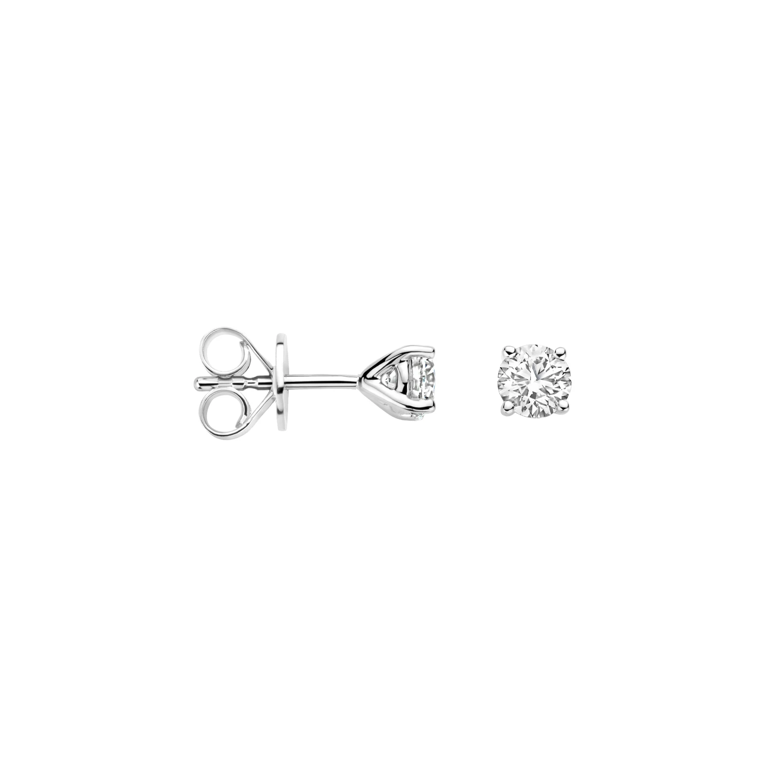 Oorstekers Witgoud 14k met lab grown diamant