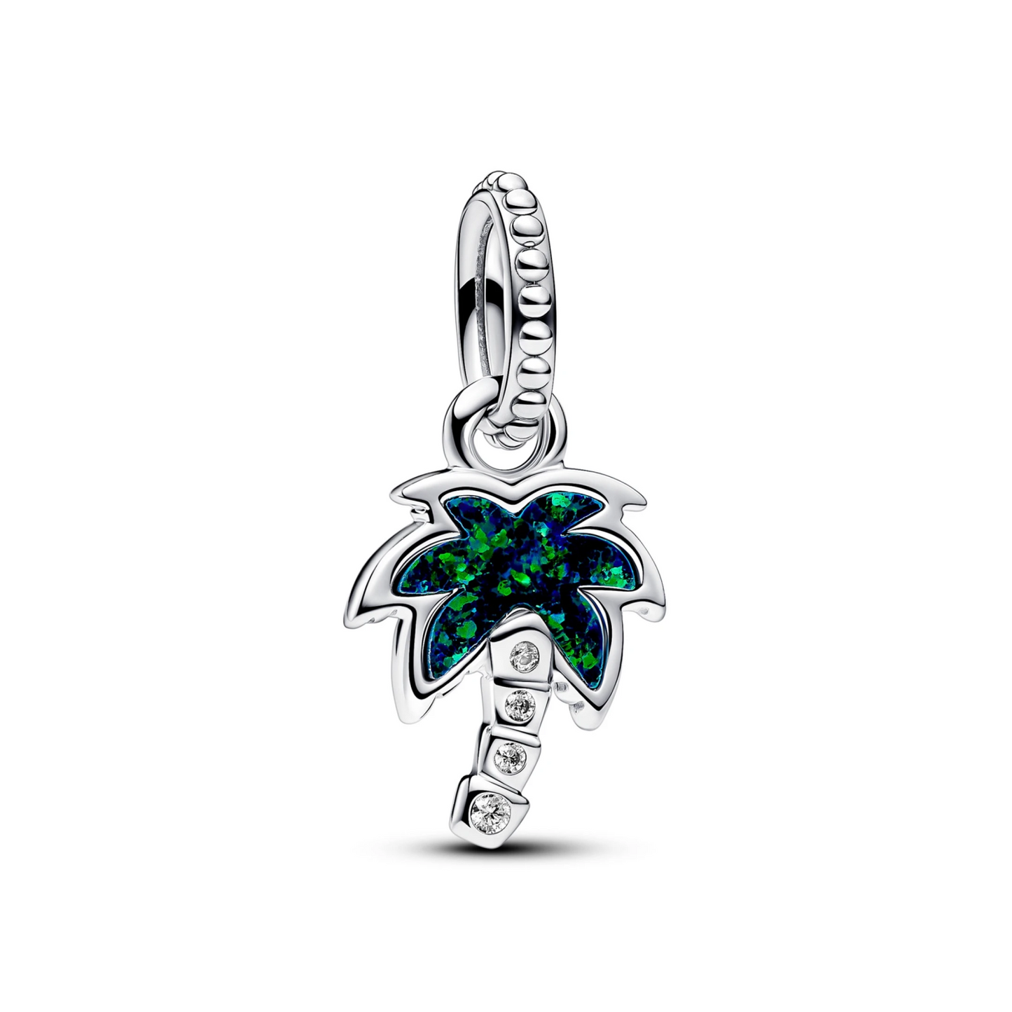 Opalescent Groene Palmboom Hangende Bedel