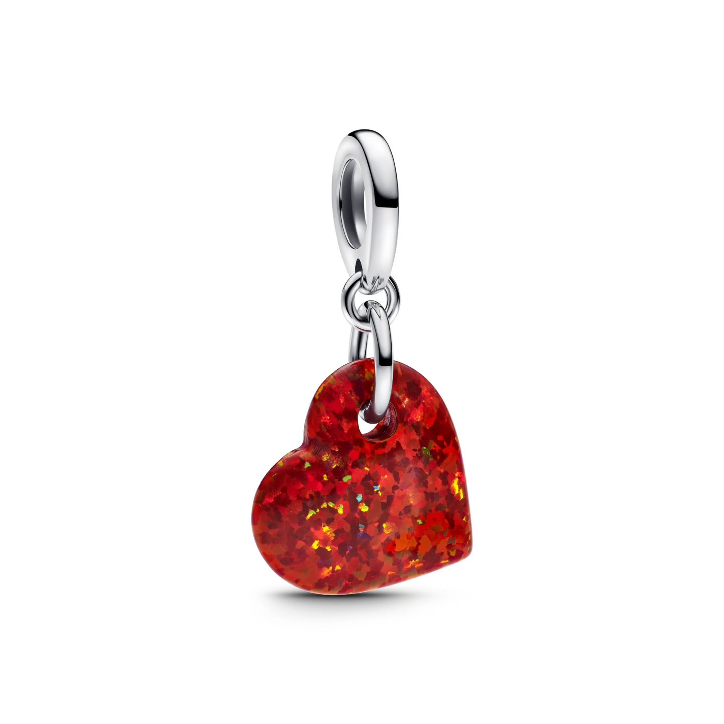 Opalescent Rood Hart Hangende Bedel