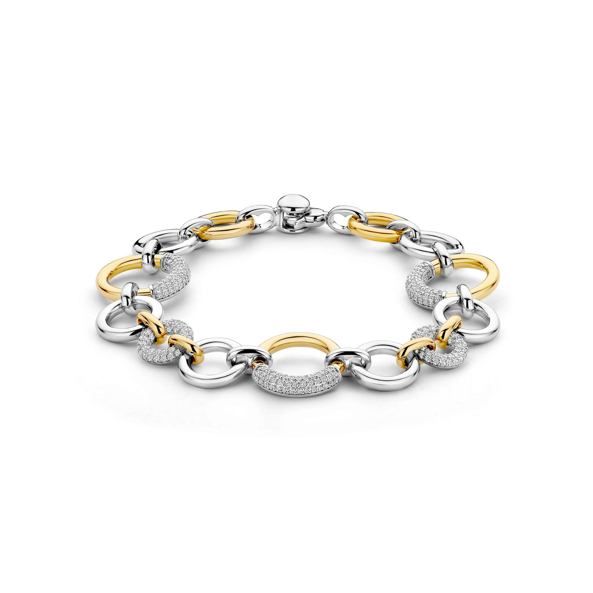 Open Modern Pavé Cirkel Armband