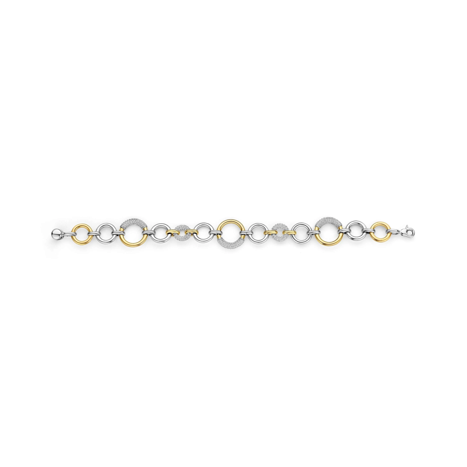Open Modern Pavé Cirkel Armband