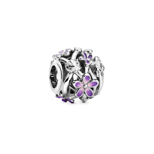 Openwork Purple Daisy Charm