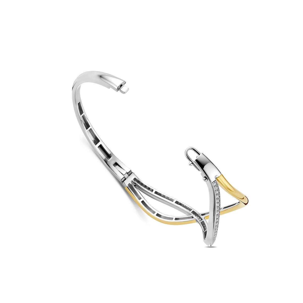 Organic Open Zirkonia Bangle