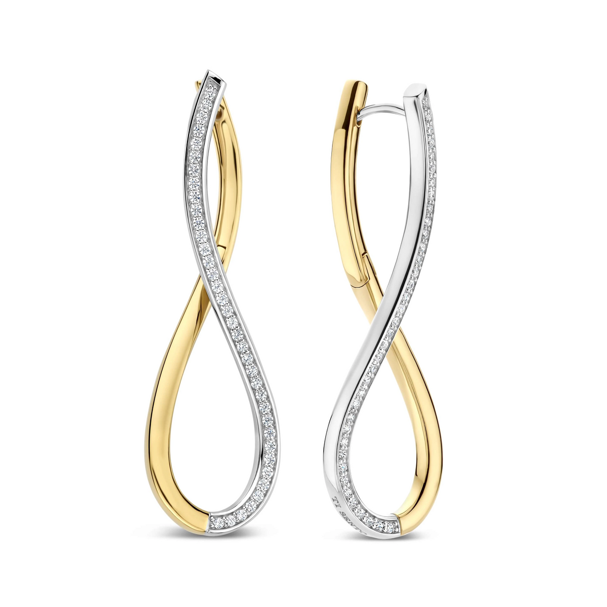 Organic Open Zirkonia Oorbellen 45mm