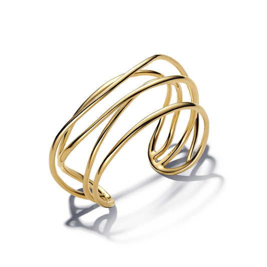 Organisch Gevormde Draad Open Bangle