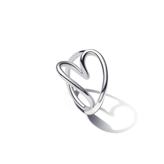 Organisch Gevormde Hart Ring