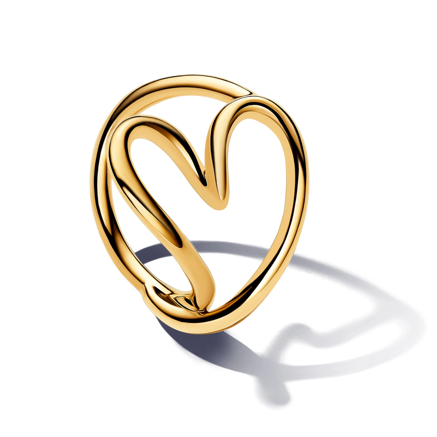 Organisch Gevormde Hart Ring