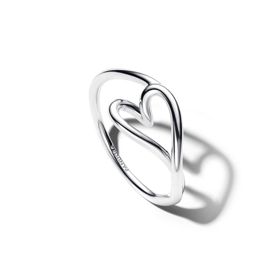 Organisch Gevormde Klein Hart Ring