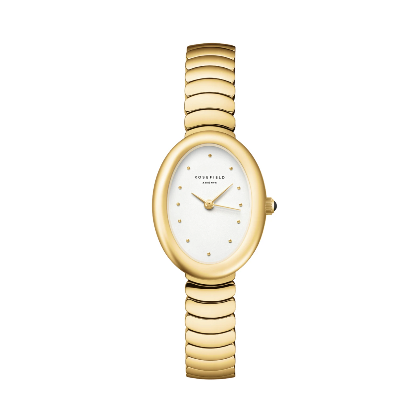 Ovale White Matte SS Gold
