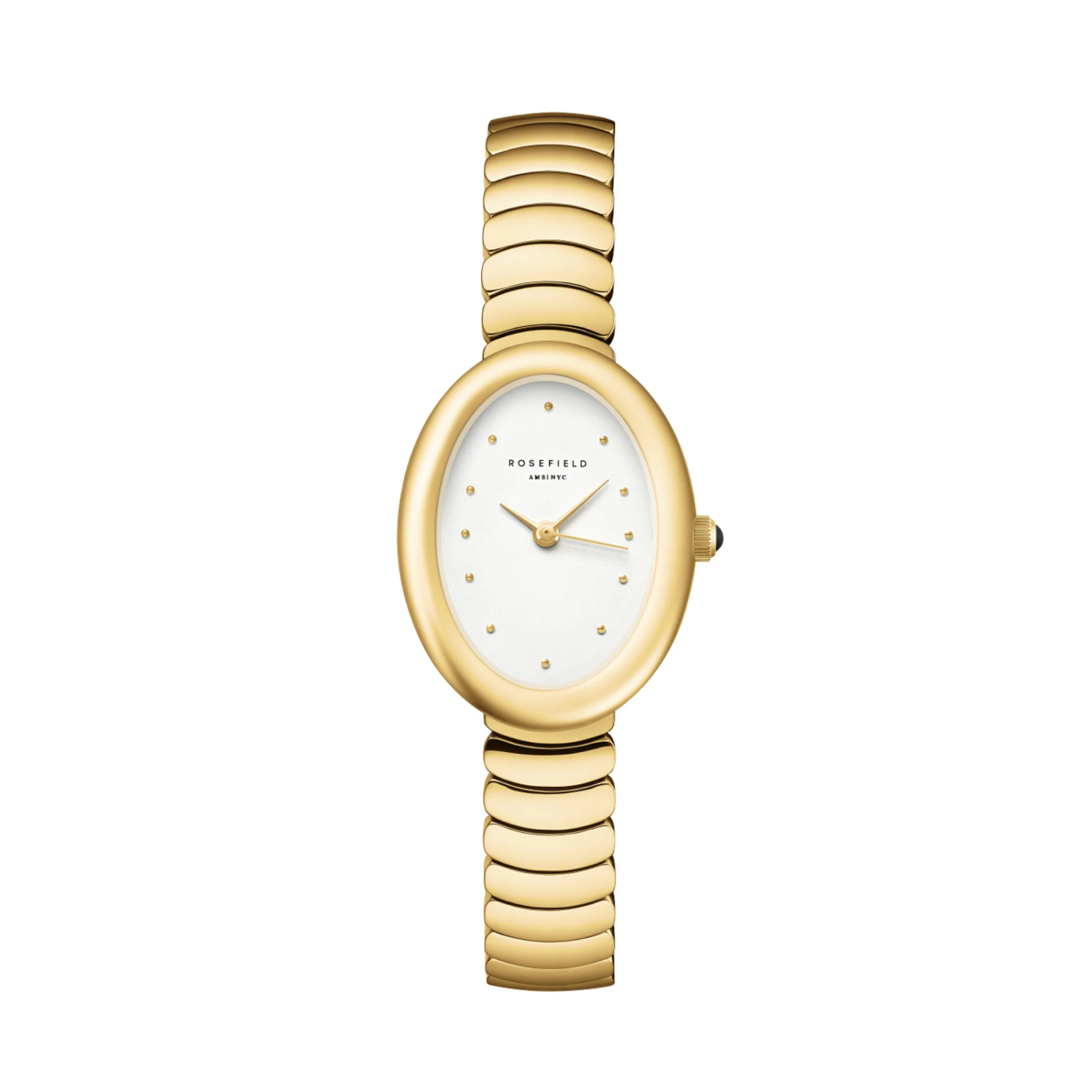 Ovale White Matte SS Gold