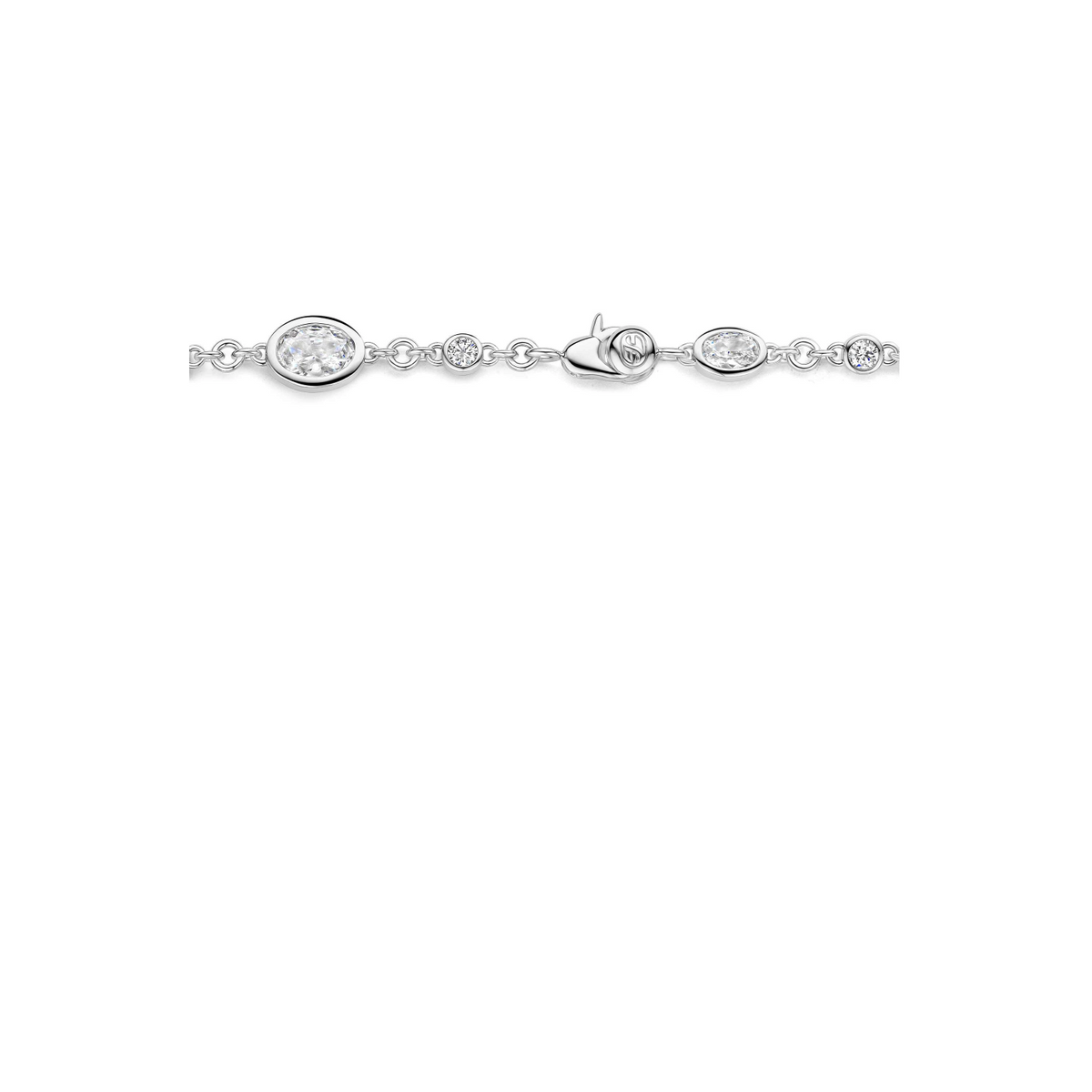 Ovale Zirkonia Armband Zilver