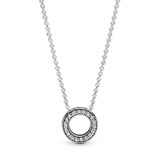 Pandora Logo Pavé Circle Halsketting