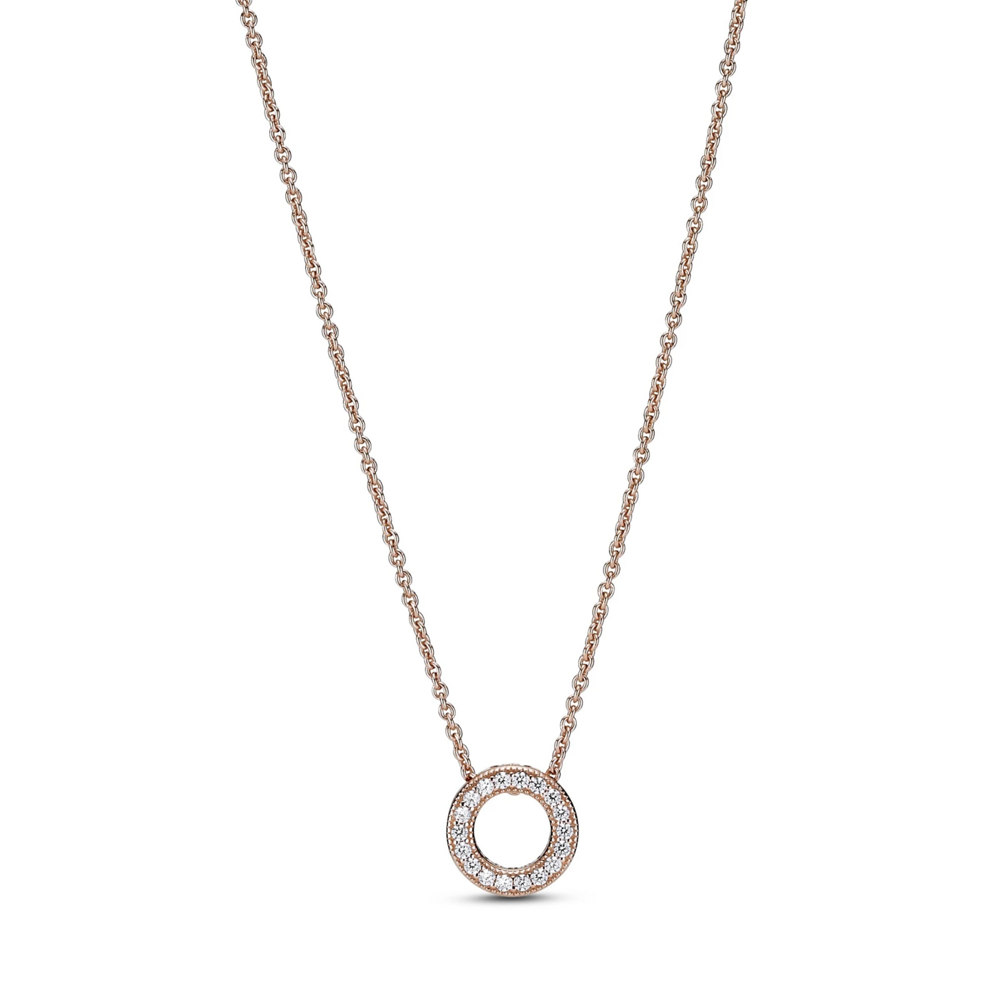 Pandora Logo Pavé Cirkel Halsketting