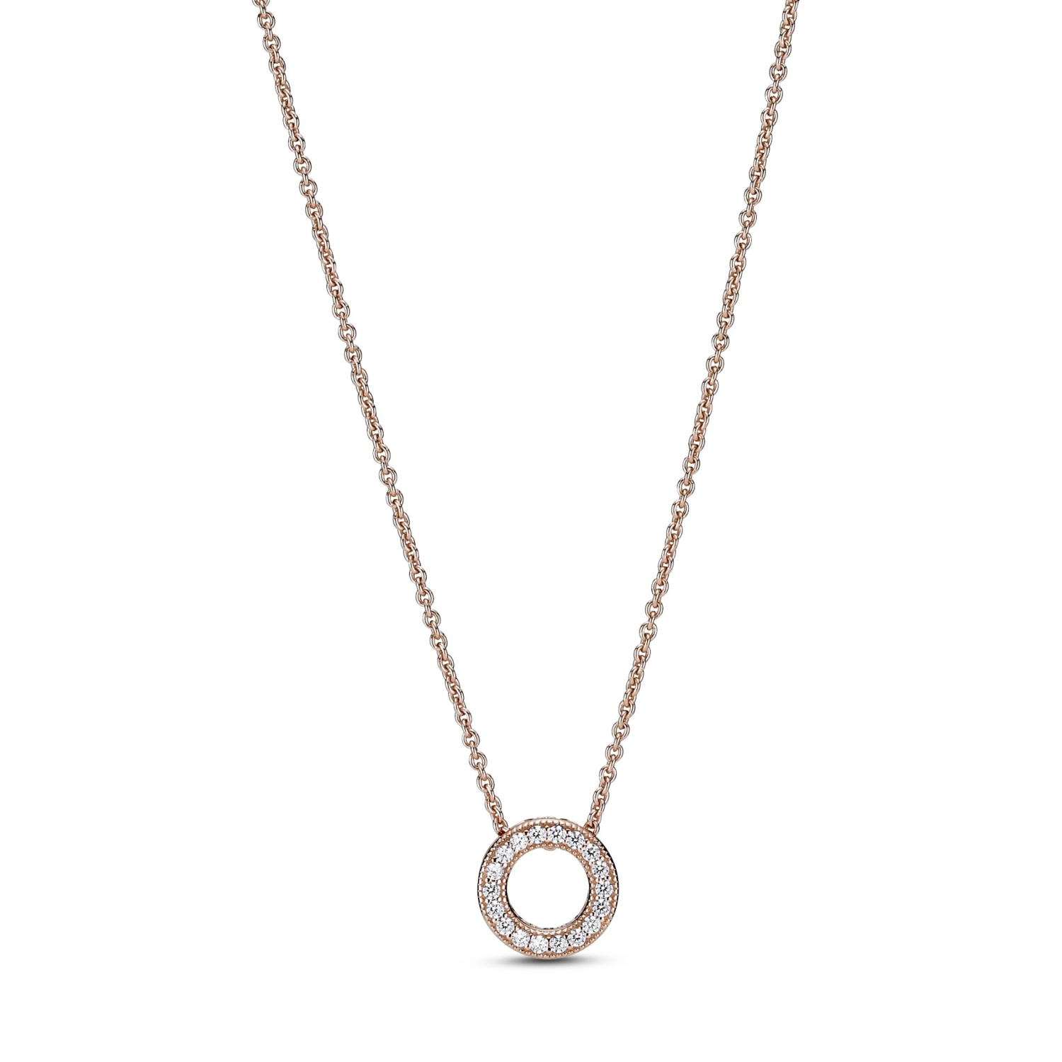 Pandora Logo Pavé Cirkel Halsketting