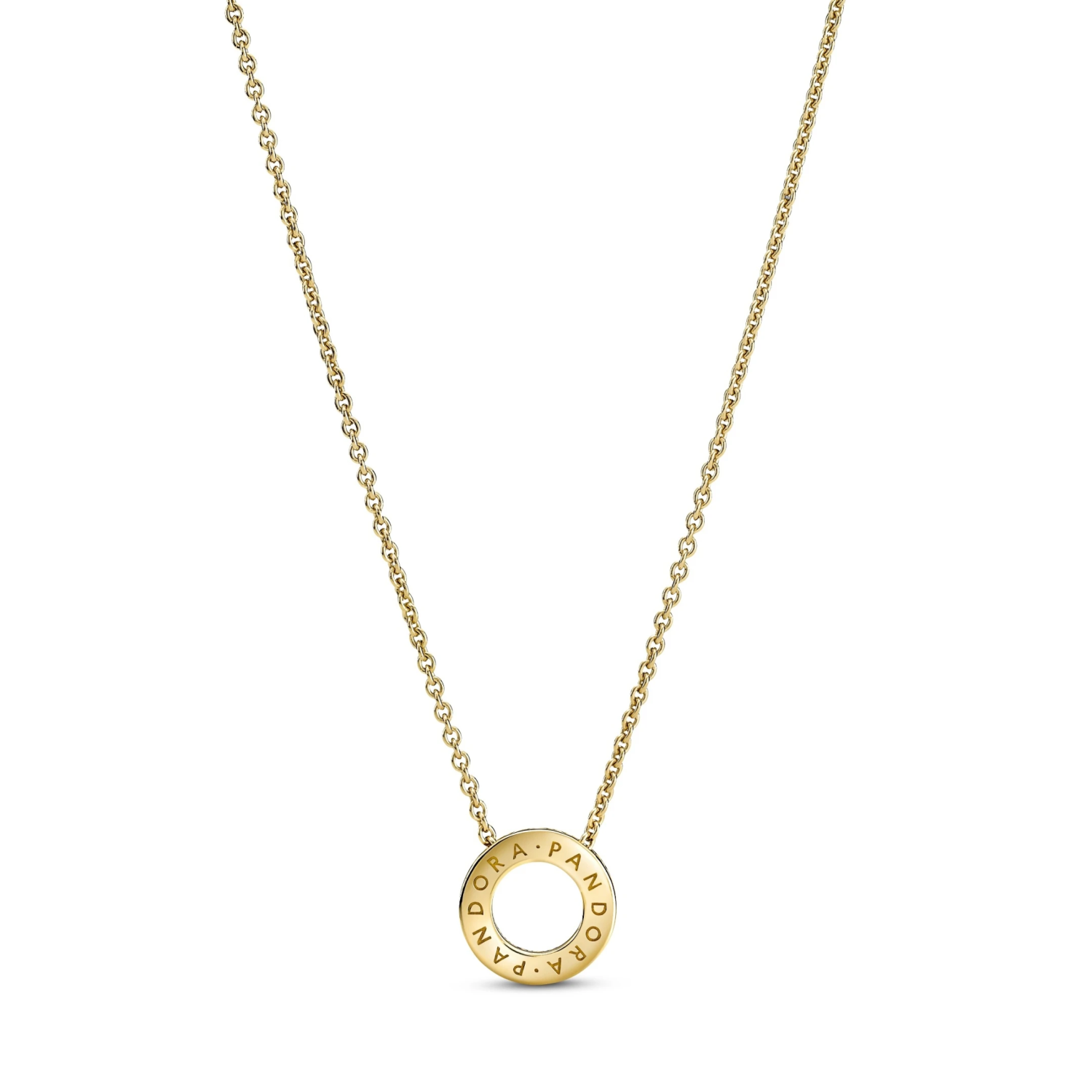 Pandora Logo Pavé Cirkel Halsketting